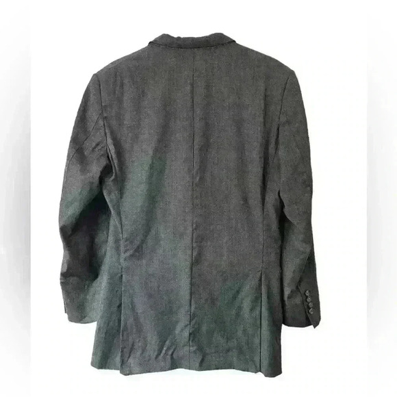 Lauren Ralph Lauren Blazer Mens 40L Gray Wool Tweed Sport Jacket Single Breast - Picture 2 of 9